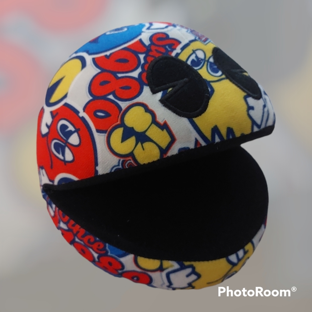 Pac-Man Nintendo Sticker Bomb Plush 8" Toy Stuffed Doll Pacman 80"s 2021 made